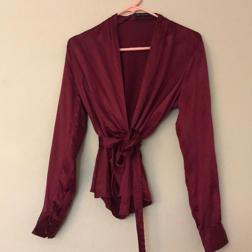 Silk wrap top
